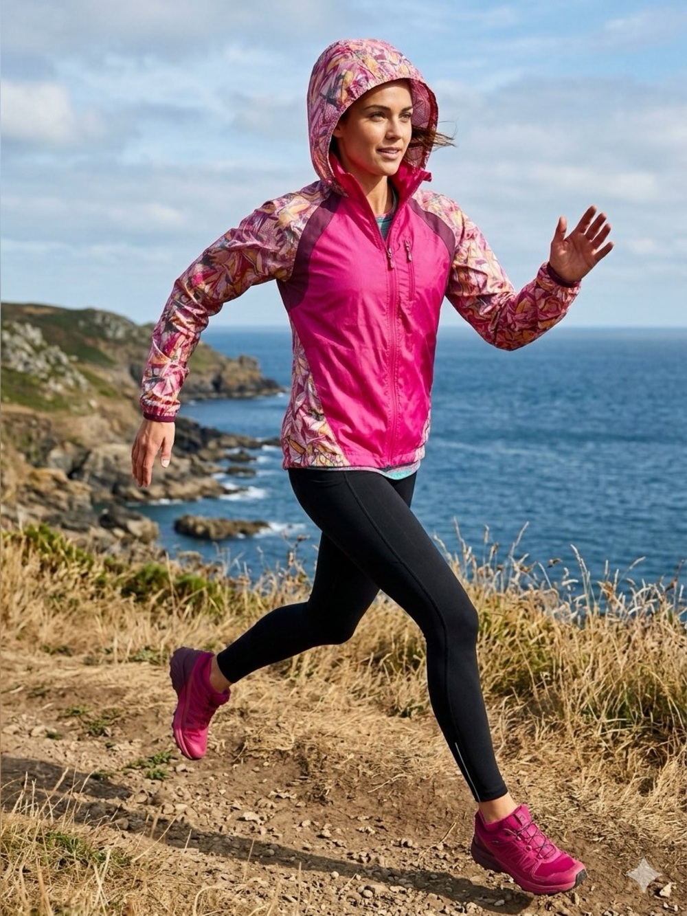 Under Armour • Pink Patterned Running Jacket